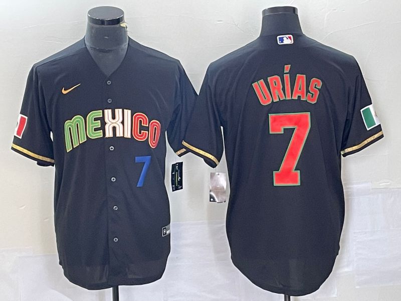 Men 2023 World Cub Mexico #7 Urias Black Nike MLB Jersey style 91832->more jerseys->MLB Jersey